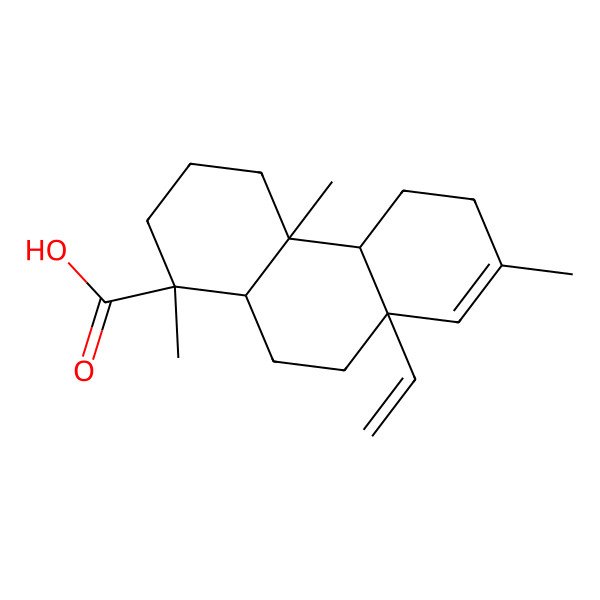 2D Structure of 8a-ethenyl-1,4a,7-trimethyl-3,4,4b,5,6,9,10,10a-octahydro-2H-phenanthrene-1-carboxylic acid