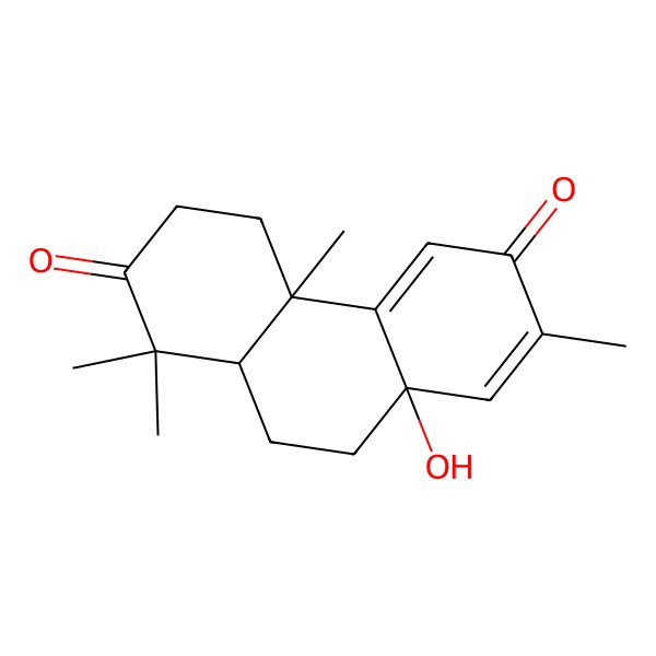 2D Structure of 8a-hydroxy-1,1,4a,7-tetramethyl-4,9,10,10a-tetrahydro-3H-phenanthrene-2,6-dione