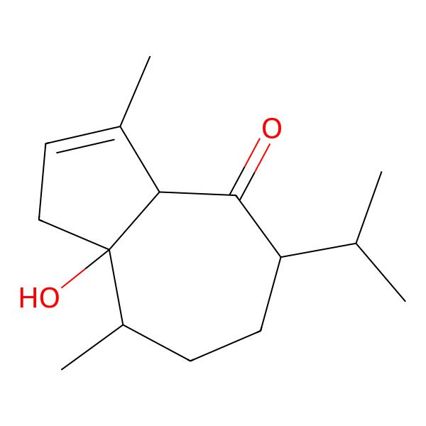 2D Structure of 8a-Hydroxy-3,8-dimethyl-5-propan-2-yl-1,3a,5,6,7,8-hexahydroazulen-4-one