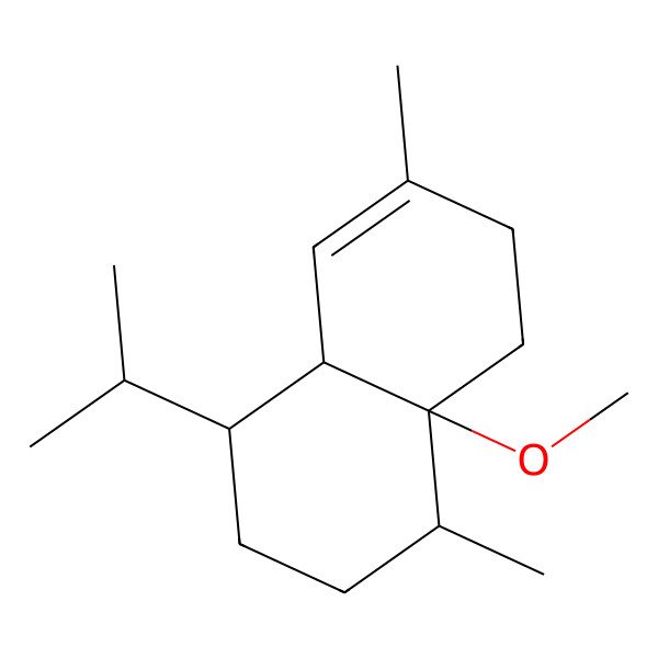 2D Structure of 8a-methoxy-1,6-dimethyl-4-propan-2-yl-2,3,4,4a,7,8-hexahydro-1H-naphthalene