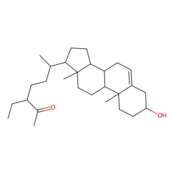 2D Structure of (3S,6R)-3-ethyl-6-[(3S,8S,9R,10R,13S,14S,17S)-3-hydroxy-10,13-dimethyl-2,3,4,7,8,9,11,12,14,15,16,17-dodecahydro-1H-cyclopenta[a]phenanthren-17-yl]heptan-2-one