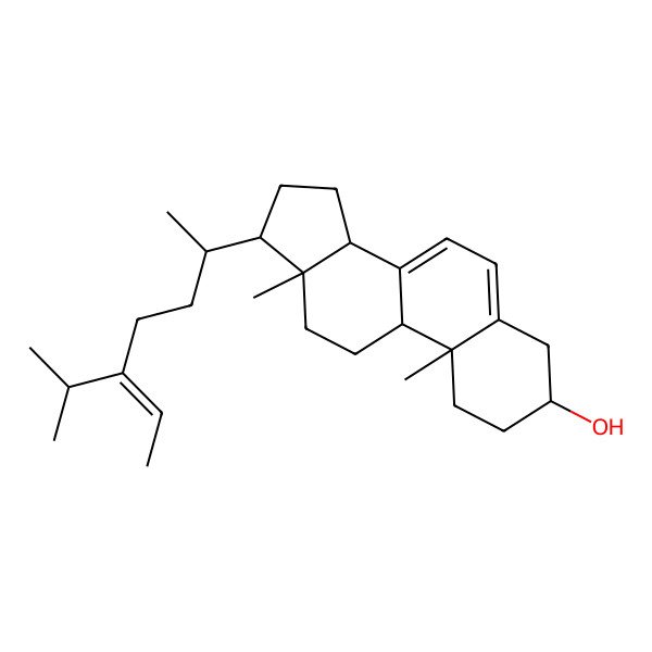 2D Structure of (3S,10R,13R)-10,13-dimethyl-17-[(Z,2R)-5-propan-2-ylhept-5-en-2-yl]-2,3,4,9,11,12,14,15,16,17-decahydro-1H-cyclopenta[a]phenanthren-3-ol