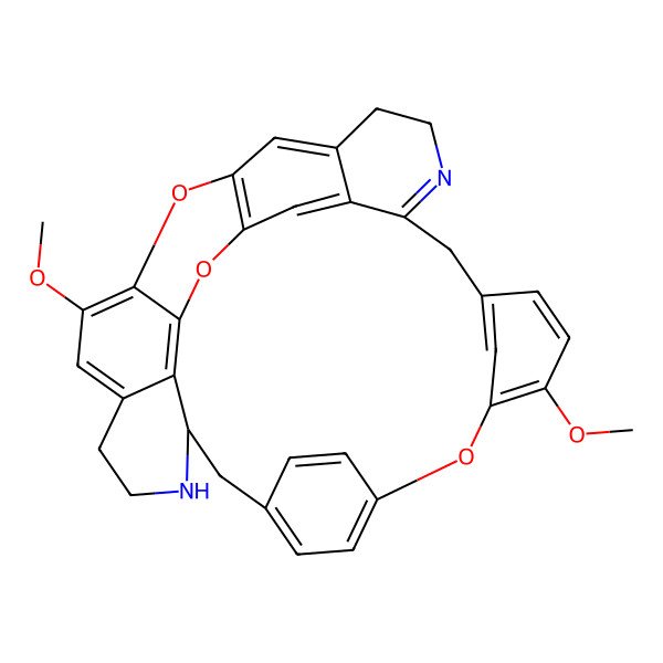 2D Structure of 13,27-Dimethoxy-15,29,31-trioxa-7,22-diazaoctacyclo[19.9.3.216,19.14,30.110,14.03,8.025,33.028,32]heptatriaconta-1(30),2,4(34),7,10(37),11,13,16,18,25,27,32,35-tridecaene