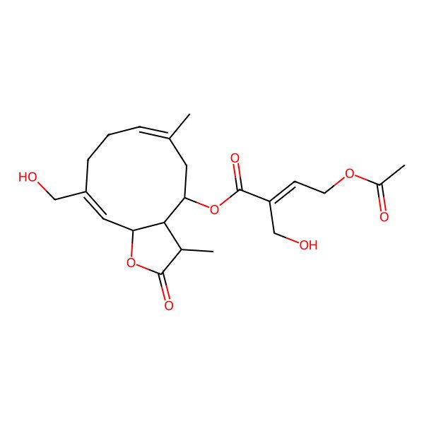 2D Structure of 8alpha-O-(4-acetoxy-5-hydroxyangeloyl)-11beta,13-dihydrocnicin 2D Structure of 8alpha-O-(4-acetoxy-5-hydroxyangeloyl)-11beta,13-dihydrocnicin