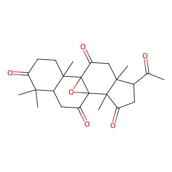 2D Structure of 8alpha,9alpha-Epoxy-4,4,14alpha-trimethyl-3,7,11,15,20-pentaoxo-5alpha-pregnane