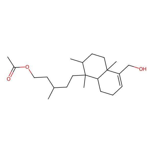 2D Structure of [(3S)-5-[(1S,2R,4aS,8aR)-5-(hydroxymethyl)-1,2,4a-trimethyl-2,3,4,7,8,8a-hexahydronaphthalen-1-yl]-3-methylpentyl] acetate
