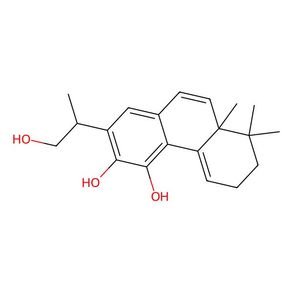 2D Structure of (8aR)-2-[(2R)-1-hydroxypropan-2-yl]-8,8,8a-trimethyl-6,7-dihydrophenanthrene-3,4-diol