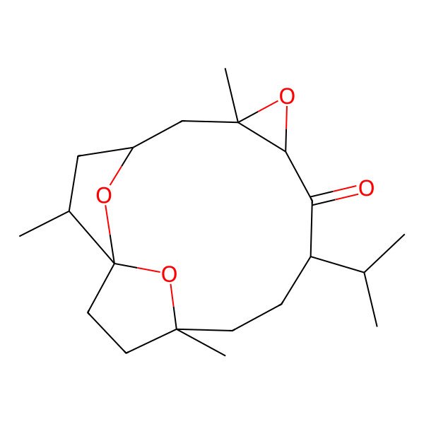 2D Structure of (1S,2S,4S,6R,8S,10S,13R)-2,6,13-trimethyl-10-propan-2-yl-7,16,17-trioxatetracyclo[11.2.1.11,4.06,8]heptadecan-9-one