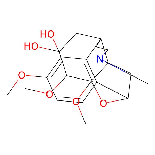 2D Structure of (1S,8S,10S,11R,12S,13S)-4,11,12-trimethoxy-17-methyl-18-oxa-17-azapentacyclo[8.4.3.18,11.01,10.02,7]octadeca-2(7),3,5-triene-3,13-diol