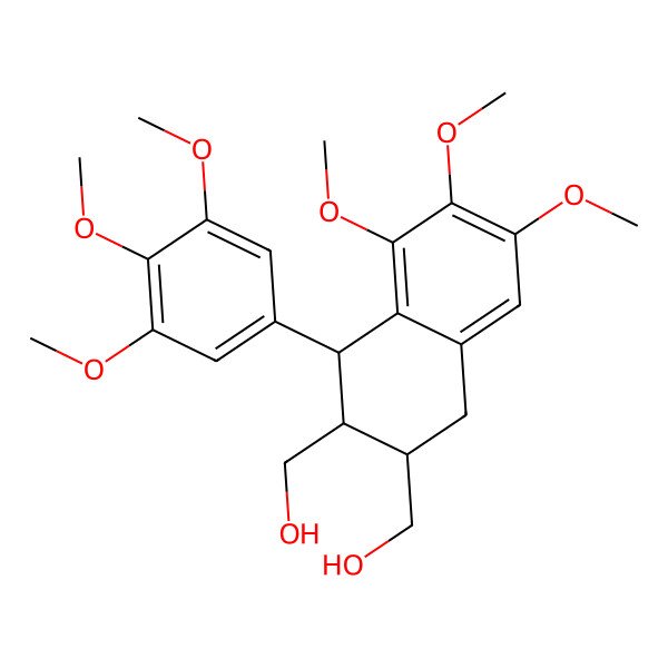 2D Structure of [3-(Hydroxymethyl)-5,6,7-trimethoxy-4-(3,4,5-trimethoxyphenyl)-1,2,3,4-tetrahydronaphthalen-2-yl]methanol