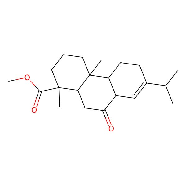2D Structure of methyl (1S,4aR,4bS,8aS,10aR)-1,4a-dimethyl-9-oxo-7-propan-2-yl-3,4,4b,5,6,8a,10,10a-octahydro-2H-phenanthrene-1-carboxylate
