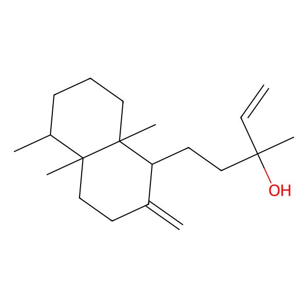 2D Structure of (3S)-5-[(1S,4aR,5S,8aR)-4a,5,8a-trimethyl-2-methylidene-3,4,5,6,7,8-hexahydro-1H-naphthalen-1-yl]-3-methylpent-1-en-3-ol