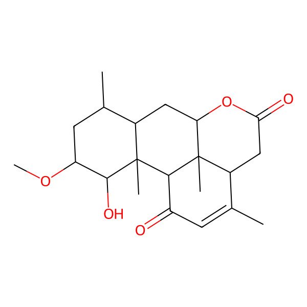 2D Structure of (1R,2S,3S,4S,6R,7S,9R,13S,17S)-3-hydroxy-4-methoxy-2,6,14,17-tetramethyl-10-oxatetracyclo[7.7.1.02,7.013,17]heptadec-14-ene-11,16-dione
