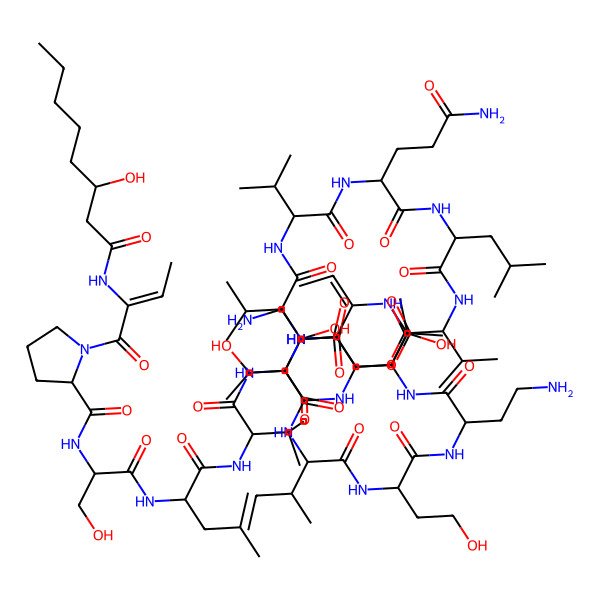 2D Structure of (2R)-6-amino-2-[[(2S)-4-amino-2-[[(2R)-2-[[(2S,3S)-2-[[(2S,3R)-2-[[(E)-2-[[(2S)-2-[[(2S)-2-[[(2R)-5-amino-2-[[(2R)-2-[[(2R)-2-[[(2S)-2-[[(2S)-3-hydroxy-2-[[(2S)-2-[[(2R)-2-[[(2S)-3-hydroxy-2-[[(2R)-1-[(Z)-2-[[(3S)-3-hydroxyoctanoyl]amino]but-2-enoyl]pyrrolidine-2-carbonyl]amino]propanoyl]amino]-4-methylpentanoyl]amino]-3-methylbutanoyl]amino]propanoyl]amino]-4-methylpentanoyl]amino]-3-methylbutanoyl]amino]-3-methylbutanoyl]amino]-5-oxopentanoyl]amino]-4-methylpentanoyl]amino]-3-methylbutanoyl]amino]but-2-enoyl]amino]-3-hydroxybutanoyl]amino]-3-methylpentanoyl]amino]-4-hydroxybutanoyl]amino]butanoyl]amino]hexanoic acid