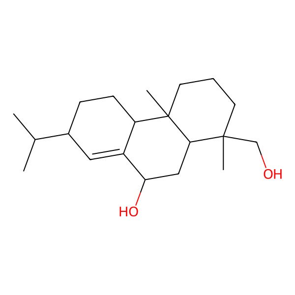 2D Structure of (1R,4aS,4bR,7S,9R,10aR)-1-(hydroxymethyl)-1,4a-dimethyl-7-propan-2-yl-2,3,4,4b,5,6,7,9,10,10a-decahydrophenanthren-9-ol