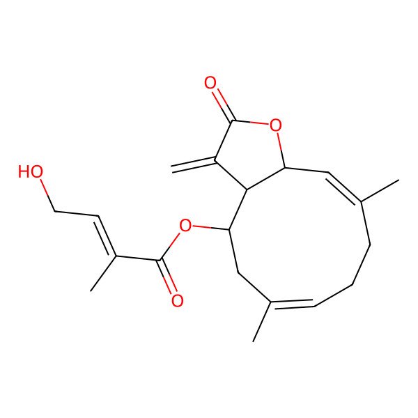 2D Structure of 8beta-(4'-Hydroxytigloyloxy)costunolide