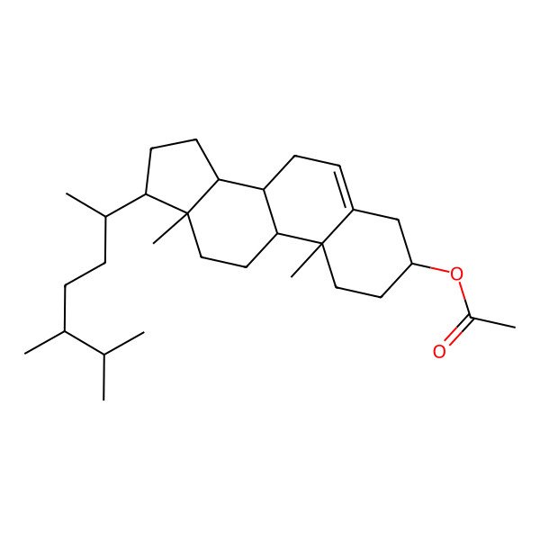 2D Structure of [(3S,8S,9S,10R,13R,14S,17R)-17-[(2R,5S)-5,6-dimethylheptan-2-yl]-10,13-dimethyl-2,3,4,7,8,9,11,12,14,15,16,17-dodecahydro-1H-cyclopenta[a]phenanthren-3-yl] acetate
