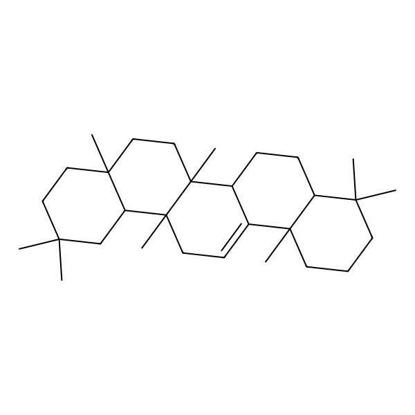 2D Structure of (4aS,6aS,6aS,6bR,8aR,12aR,14bS)-4,4,6a,6b,8a,11,11,14b-octamethyl-1,2,3,4a,5,6,6a,7,8,9,10,12,12a,13-tetradecahydropicene