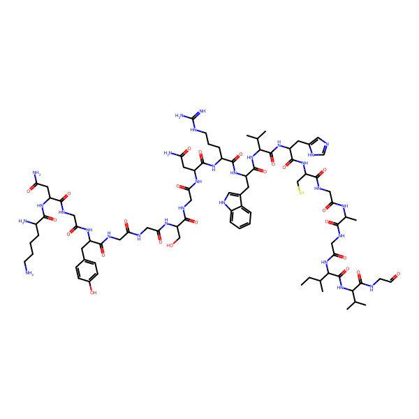 2D Structure of H-DL-Lys-DL-Asn-Gly-DL-Tyr-Gly-Gly-DL-Ser-Gly-DL-Asn-DL-Arg-DL-Trp-DL-Val-DL-His-DL-Cys-Gly-DL-Ala-Gly-DL-xiIle-DL-Val-Gly-al