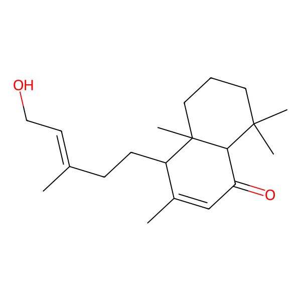 2D Structure of (4S,4aR,8aS)-4-[(E)-5-hydroxy-3-methylpent-3-enyl]-3,4a,8,8-tetramethyl-5,6,7,8a-tetrahydro-4H-naphthalen-1-one