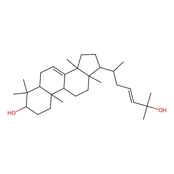 2D Structure of (3S,5R,9R,10R,13S,14S,17S)-17-[(Z,2S)-6-hydroxy-6-methylhept-4-en-2-yl]-4,4,10,13,14-pentamethyl-2,3,5,6,9,11,12,15,16,17-decahydro-1H-cyclopenta[a]phenanthren-3-ol