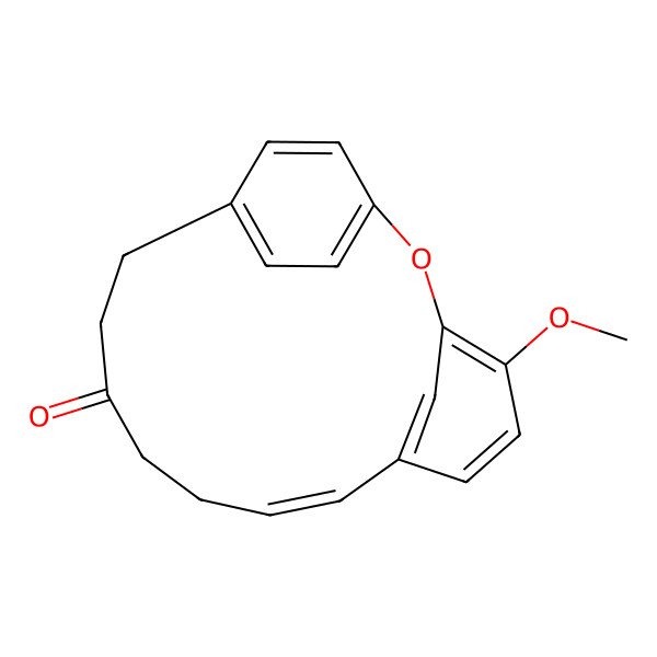 2D Structure of (8E)-4-methoxy-2-oxatricyclo[13.2.2.13,7]icosa-1(17),3,5,7(20),8,15,18-heptaen-12-one