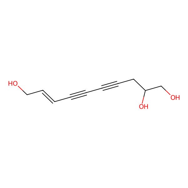2D Structure of 8(E)-decene-4,6-diyn-1,2,10-triol
