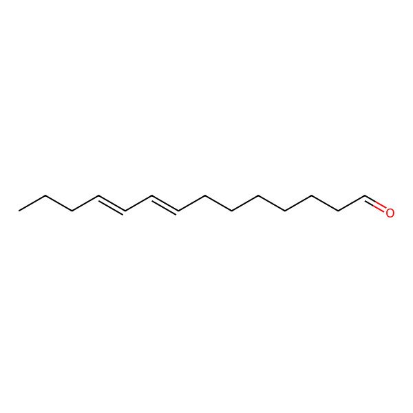 2D Structure of (8E)-tetradeca-8,10-dienal