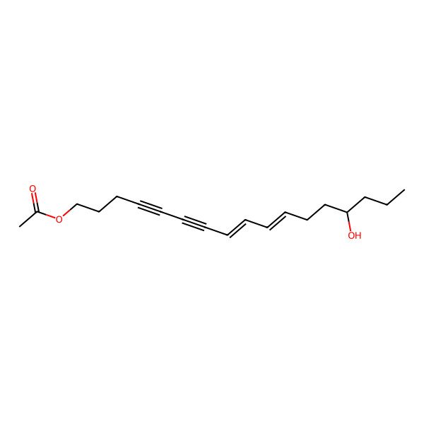 2D Structure of [(8E,10E,14S)-14-hydroxyheptadeca-8,10-dien-4,6-diynyl] acetate