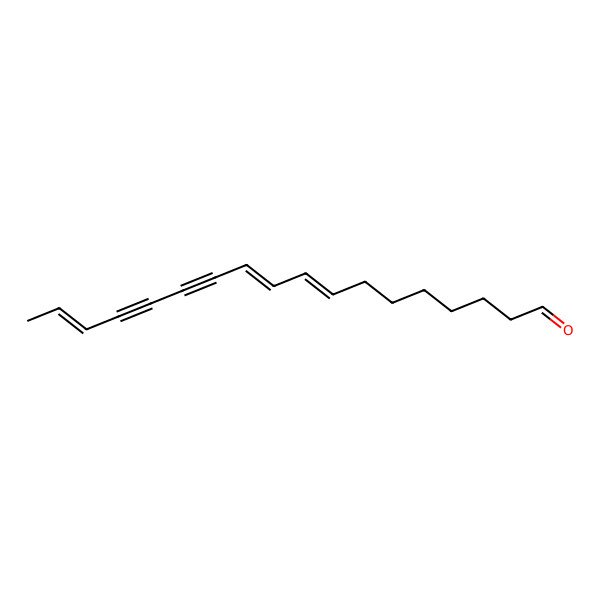 2D Structure of (8E,10E,16E)-octadeca-8,10,16-trien-12,14-diynal
