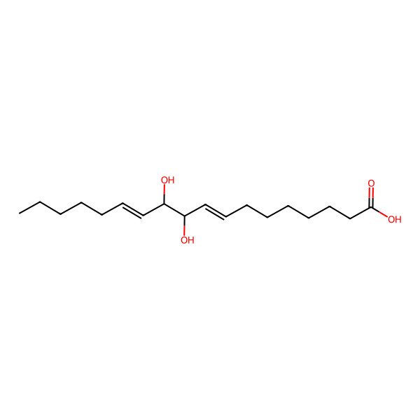 2D Structure of (8E,12Z)-10,11-dihydroxyoctadeca-8,12-dienoic acid