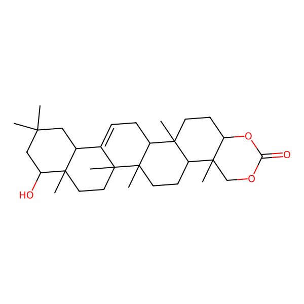 2D Structure of 19-Hydroxy-2,10,14,15,18,21,21-heptamethyl-6,8-dioxahexacyclo[12.12.0.02,11.05,10.015,24.018,23]hexacos-24-en-7-one