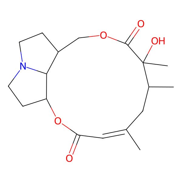 2D Structure of (1R,4Z,7S,8S,12S,18R)-8-hydroxy-5,7,8-trimethyl-2,10-dioxa-15-azatricyclo[10.5.1.015,18]octadec-4-ene-3,9-dione