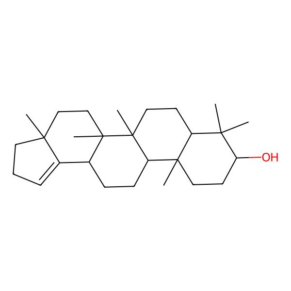 2D Structure of 3a,5a,5b,8,8,11a-Hexamethyl-2,3,4,5,6,7,7a,9,10,11,11b,12,13,13a-tetradecahydrocyclopenta[a]chrysen-9-ol