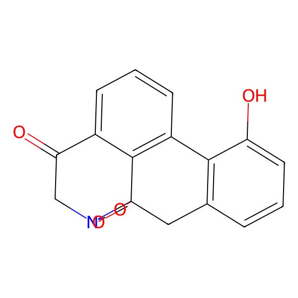 2D Structure of 7-Hydroxy-18,20-dioxa-16-azapentacyclo[11.7.1.01,16.03,8.09,21]henicosa-3(8),4,6,9(21),10,12-hexaen-14-one