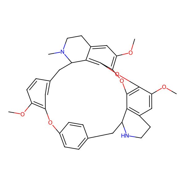 2D Structure of 9,20,25-Trimethoxy-15-methyl-7,23,33-trioxa-15,30-diazaoctacyclo[19.9.3.23,6.18,12.114,18.024,32.027,31.022,34]heptatriaconta-3(37),4,6(36),8,10,12(35),18,20,22(34),24,26,31-dodecaene