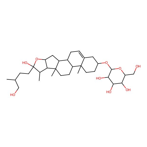 2D Structure of 2-[[6-Hydroxy-6-(4-hydroxy-3-methylbutyl)-7,9,13-trimethyl-5-oxapentacyclo[10.8.0.02,9.04,8.013,18]icos-18-en-16-yl]oxy]-6-(hydroxymethyl)oxane-3,4,5-triol