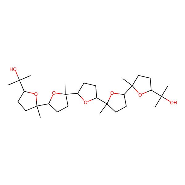 2D Structure of 2-[5-[5-[5-[5-[5-(2-Hydroxypropan-2-yl)-2-methyloxolan-2-yl]-2-methyloxolan-2-yl]oxolan-2-yl]-5-methyloxolan-2-yl]-5-methyloxolan-2-yl]propan-2-ol