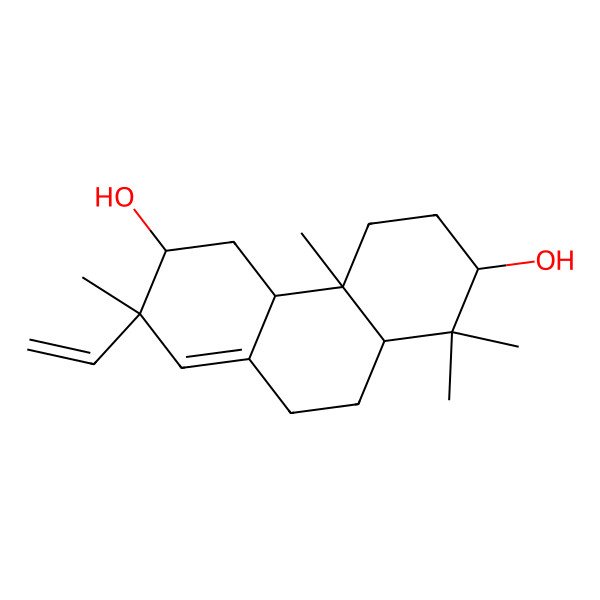 2D Structure of (2R,4aR,4bS,6S,7R,10aR)-7-ethenyl-1,1,4a,7-tetramethyl-3,4,4b,5,6,9,10,10a-octahydro-2H-phenanthrene-2,6-diol 2D Structure of (2R,4aR,4bS,6S,7R,10aR)-7-ethenyl-1,1,4a,7-tetramethyl-3,4,4b,5,6,9,10,10a-octahydro-2H-phenanthrene-2,6-diol