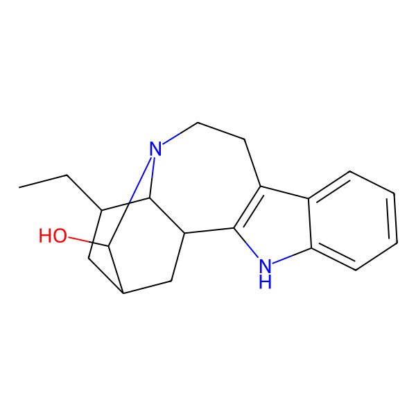 2D Structure of (1R,14S,15R,17S,18S)-17-ethyl-3,13-diazapentacyclo[13.3.1.02,10.04,9.013,18]nonadeca-2(10),4,6,8-tetraen-14-ol