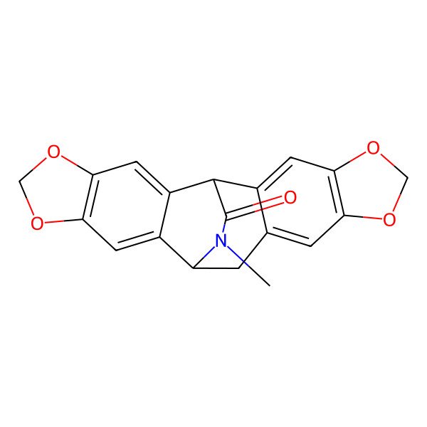 2D Structure of 23-Methyl-5,7,16,18-tetraoxa-23-azahexacyclo[10.9.2.02,10.04,8.013,21.015,19]tricosa-2,4(8),9,13,15(19),20-hexaen-22-one