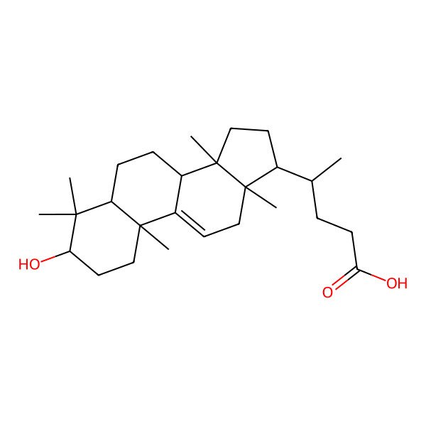 2D Structure of (4R)-4-[(3R,5R,8S,10S,13R,14S,17R)-3-hydroxy-4,4,10,13,14-pentamethyl-2,3,5,6,7,8,12,15,16,17-decahydro-1H-cyclopenta[a]phenanthren-17-yl]pentanoic acid