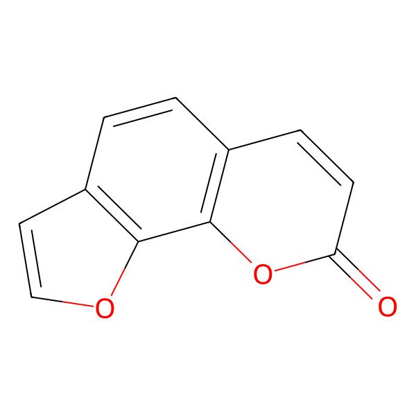 2D Structure of 8H-Furo(3,2-h)(1)benzopyran-8-one