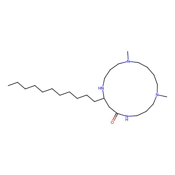 2D Structure of (8R)-1,13-dimethyl-8-undecyl-1,5,9,13-tetrazacycloheptadecan-6-one