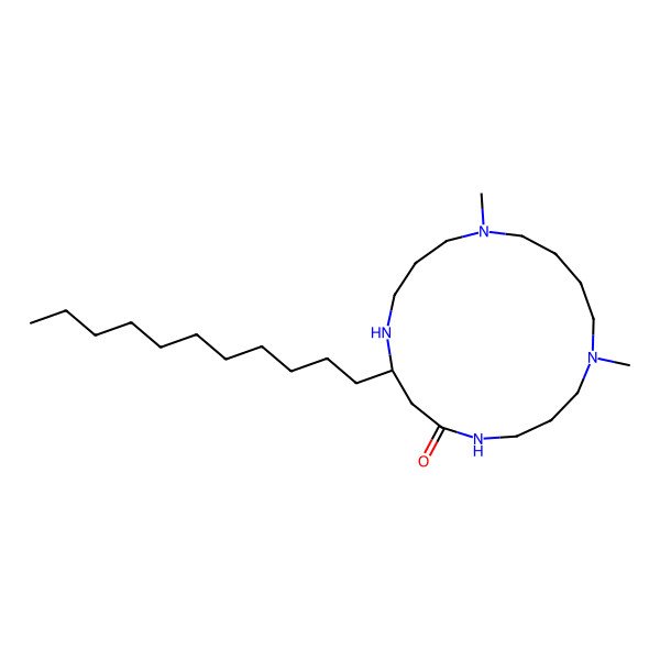 2D Structure of (8R)-1,13-dimethyl-8-undecyl-1,5,9,13-tetrazacycloheptadecan-6-one 2D Structure of (8R)-1,13-dimethyl-8-undecyl-1,5,9,13-tetrazacycloheptadecan-6-one