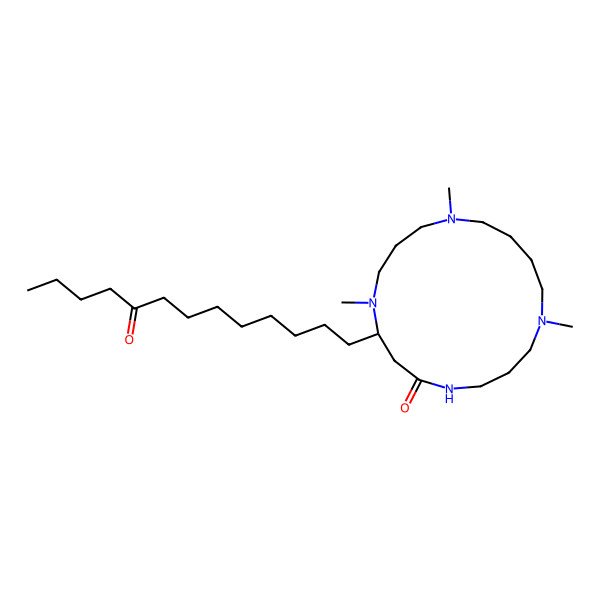 2D Structure of (8R)-1,9,13-trimethyl-8-(9-oxotridecyl)-1,5,9,13-tetrazacycloheptadecan-6-one