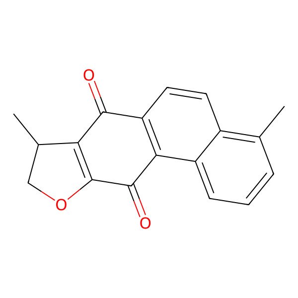 2D Structure of (8R)-4,8-dimethyl-8,9-dihydronaphtho[2,1-f][1]benzofuran-7,11-dione