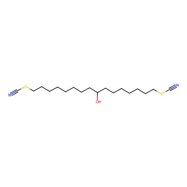 2D Structure of [(8R)-8-hydroxy-16-thiocyanatohexadecyl] thiocyanate