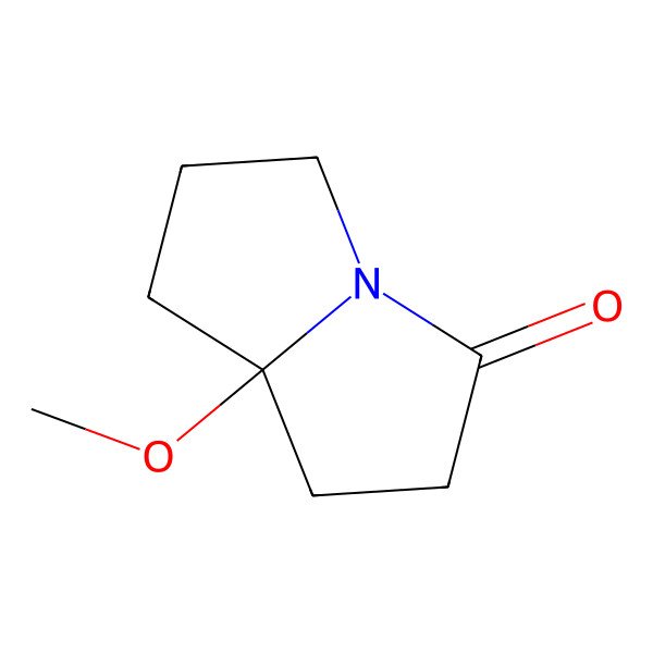 2D Structure of (8R)-8-methoxy-2,5,6,7-tetrahydro-1H-pyrrolizin-3-one
