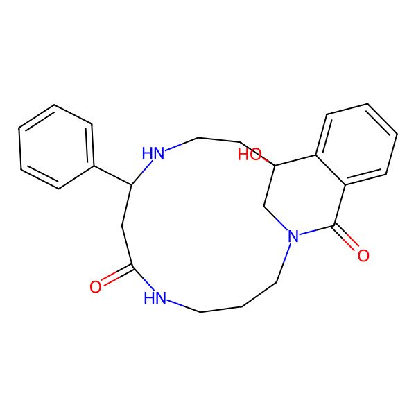 2D Structure of (8R,12R)-12-hydroxy-8-phenyl-1,5,9-triazatricyclo[10.7.1.013,18]icosa-13,15,17-triene-6,19-dione